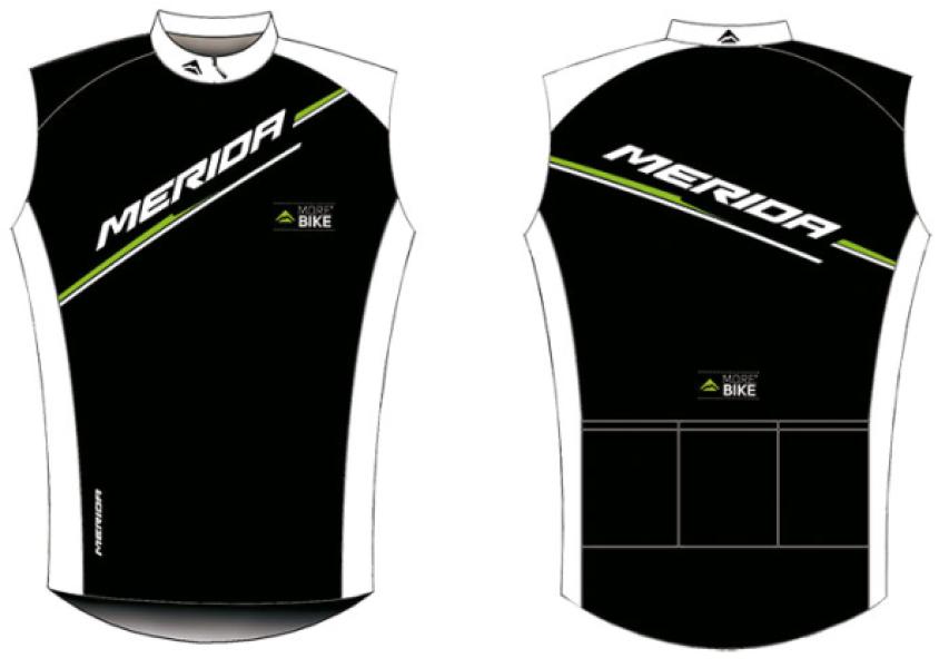 Mez MERIDA 2014 rövid női 64 S zöld ujjatlan - fehér/fekete végig zipzár