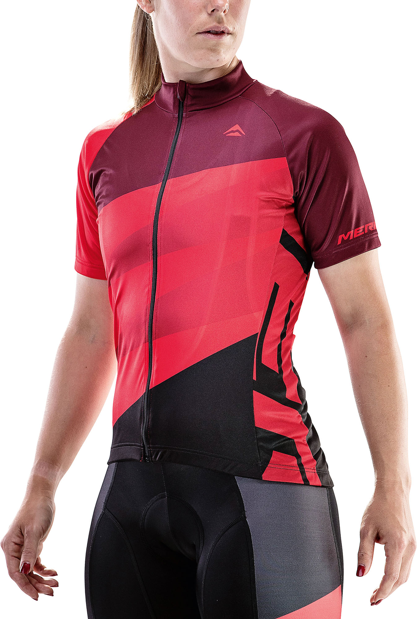 Mez MERIDA CX DESIGN rövid végig zipzár női piros-fekete - 740266-422
