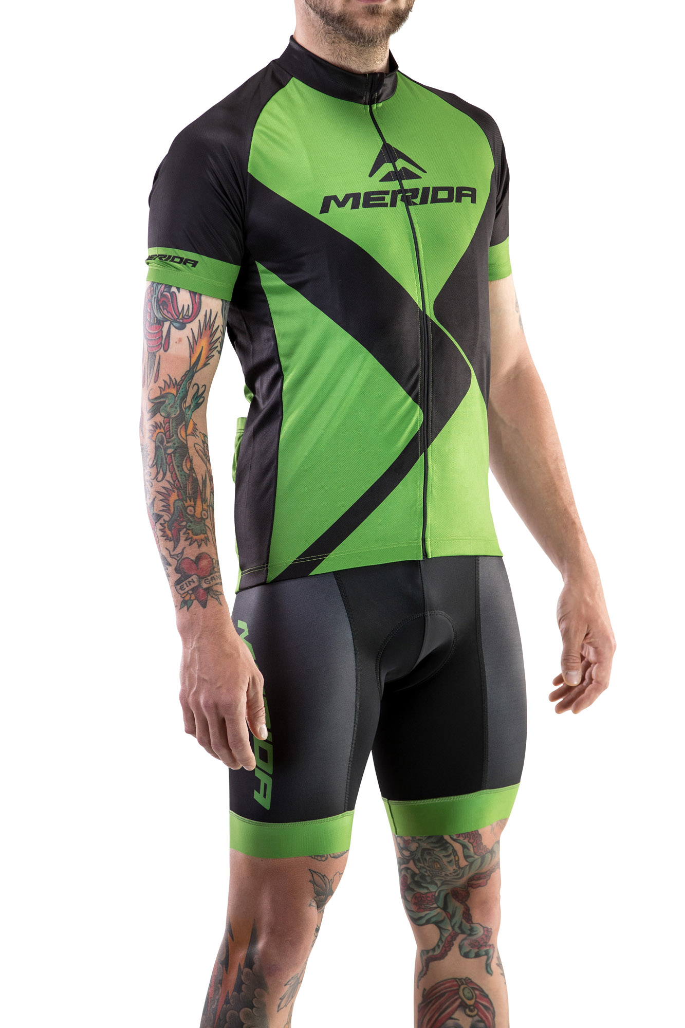 Mez MERIDA ROMBUS DESIGN rövid XXL zöld fekete végig cipzár - 740122-435