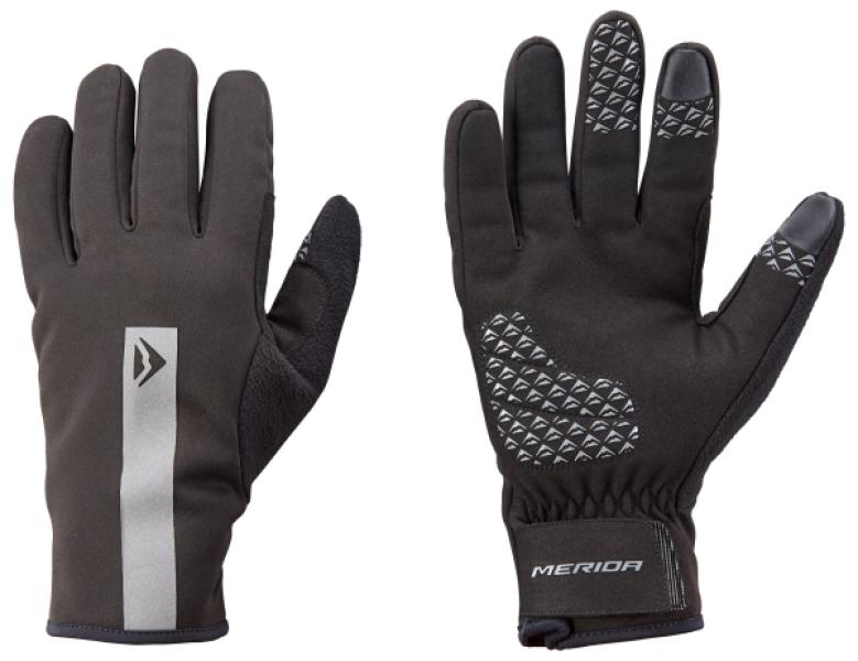 Kesztyű MERIDA WINTER GEL hosszú M fekete-szürke