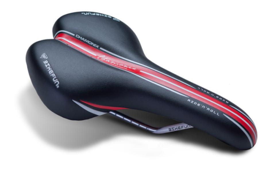 Nyereg BIKEFUN CHAMONIX piros MTB/trekking - VL-3262RD