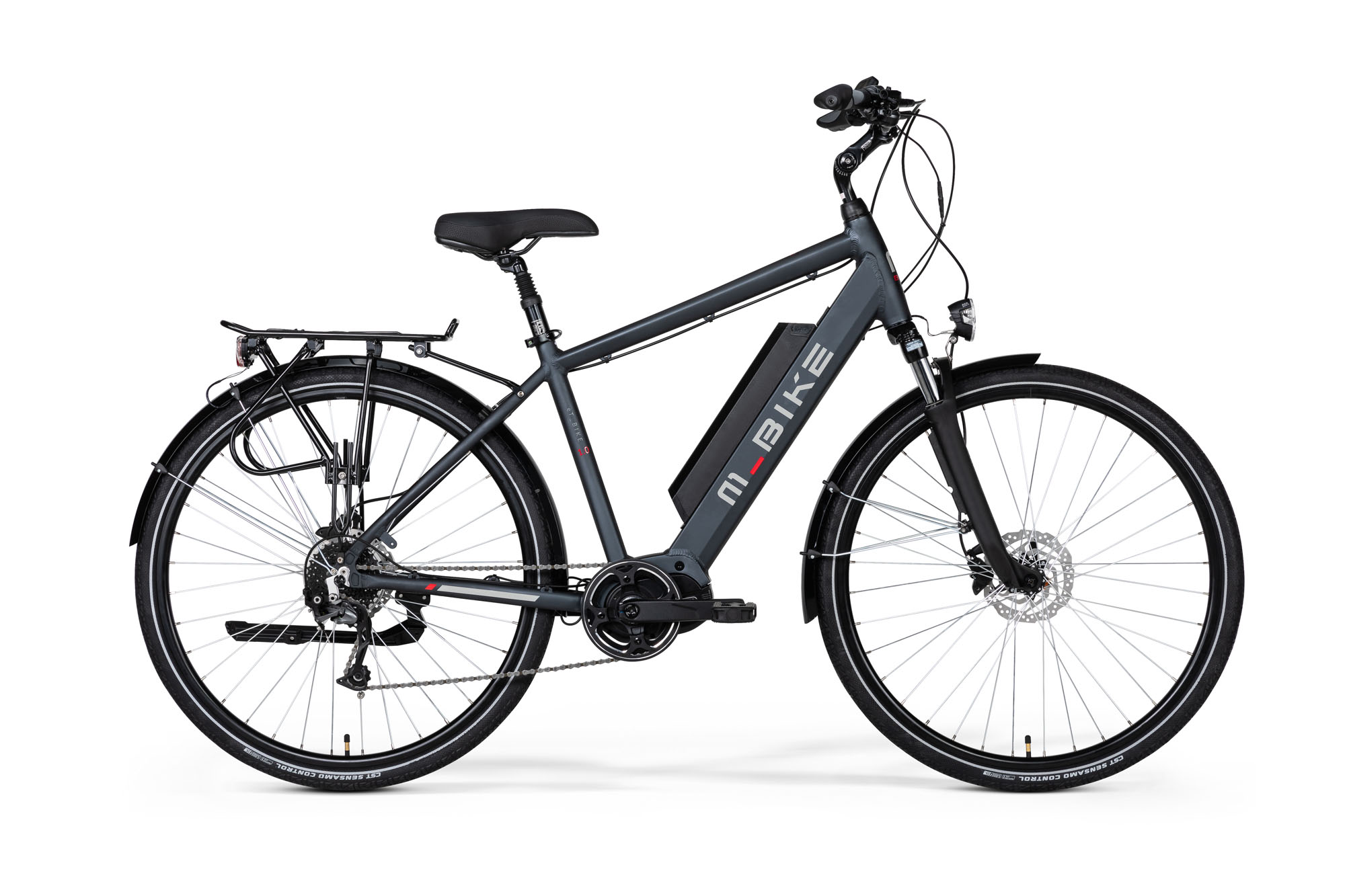 M-BIKE E T-BIKE 1.0 MATT FFI, FEKETE 48cm, 28'' , BAFANG középmotor, félintegrált akku (alsócső)