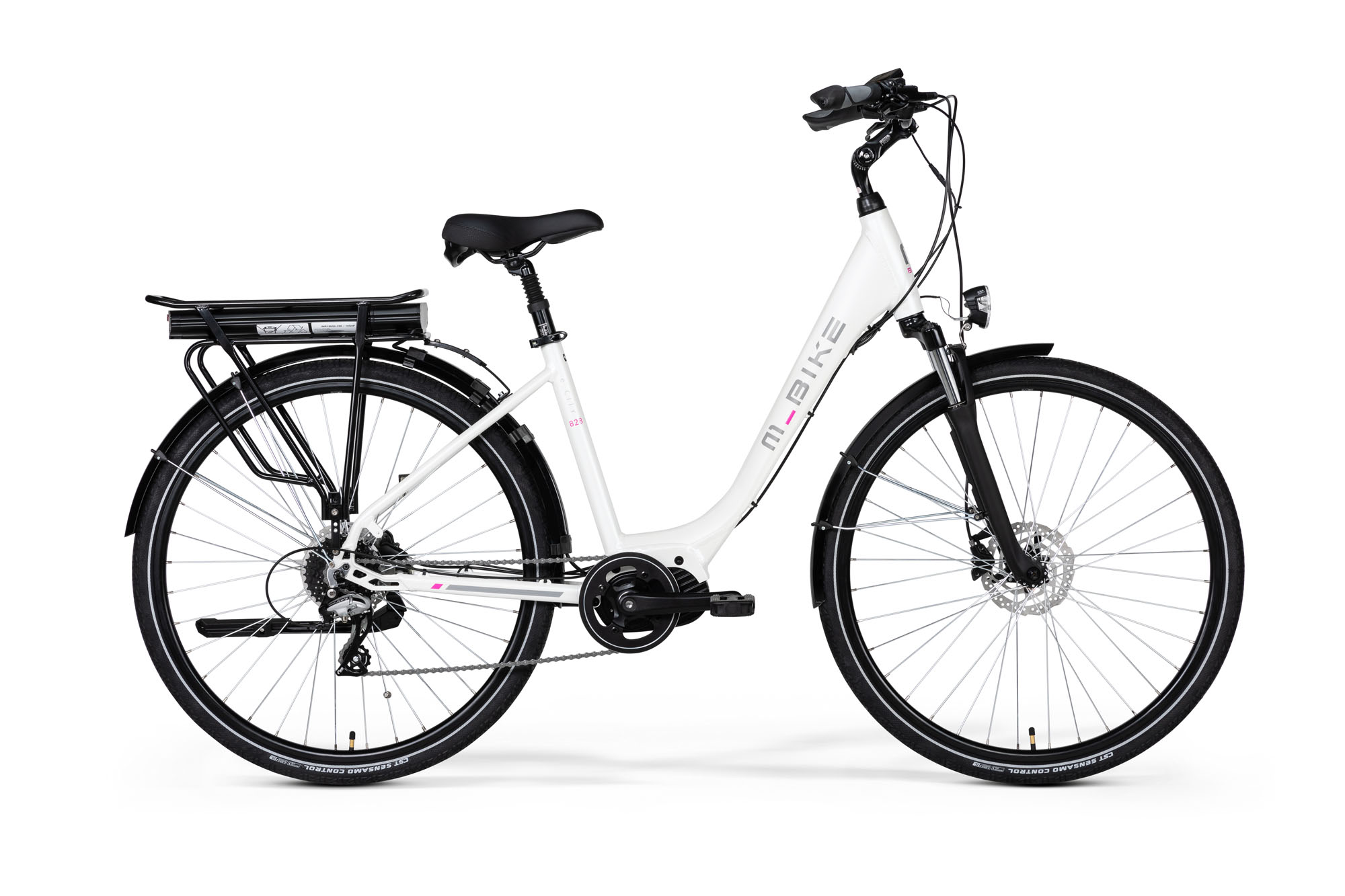 M-BIKE E-CITYLINE 828, SELYEM FEHÉR