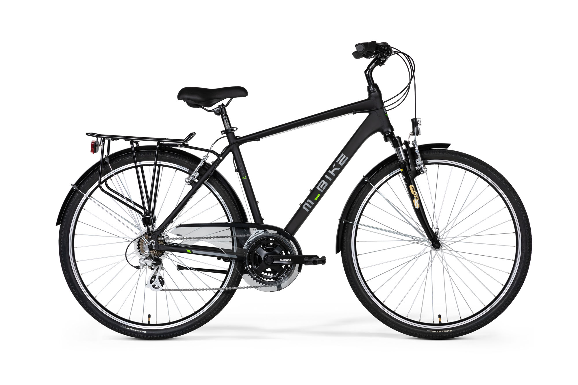 M-BIKE T_BIKE 9.1 FFI, MATT FEKETE ZÖLD, 45cm, 28"