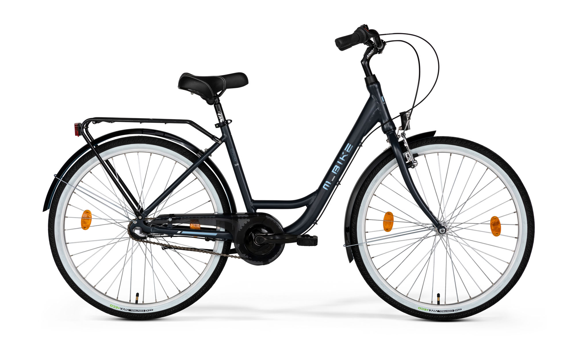 M-BIKE CITYLINE 328 46cm SELYEM FEKETE, 28"
