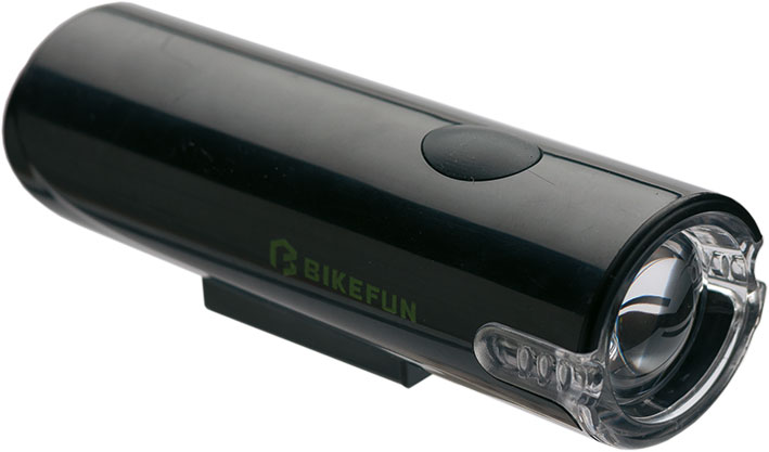 Lámpa BIKEFUN TWIN első 1W fehér LED, 2 funkció, fekete - JY-345B