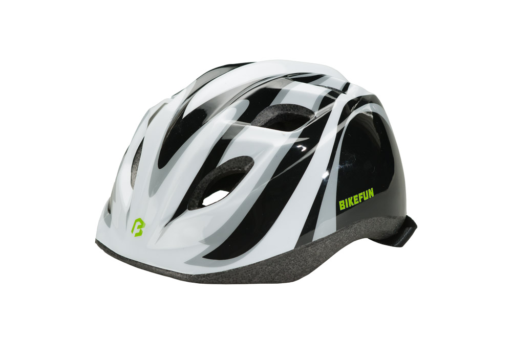 Fejvédő BIKEFUN JUNIOR fekete/fehér - HB8-BKW
