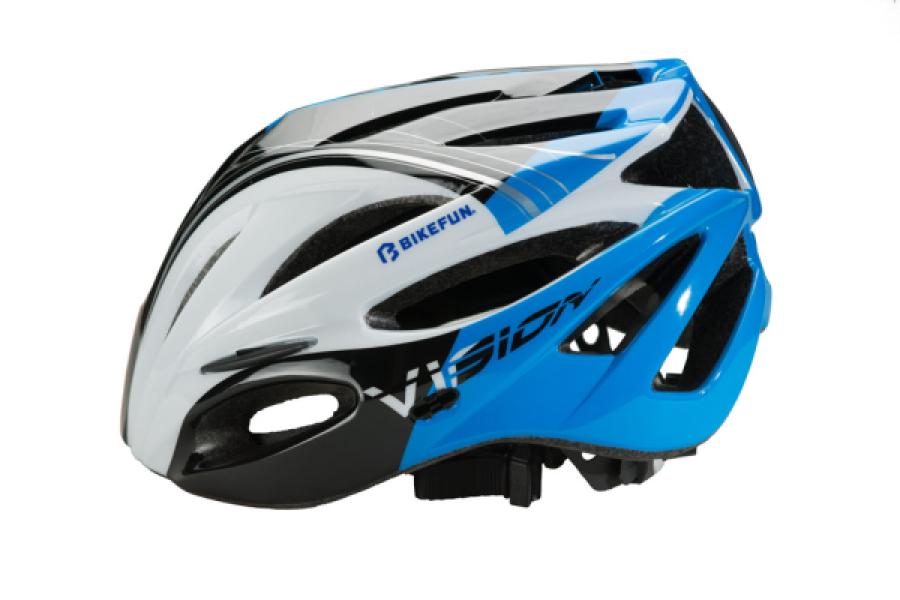 FEJVÉDŐ BIKEFUN VISION KÉK/FEHÉR/FEKETE M MÉRET — 5