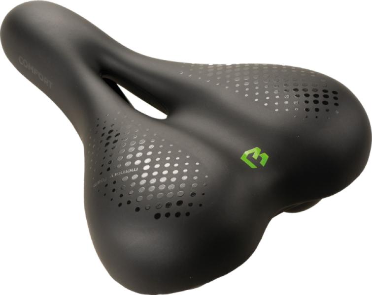 Nyereg BIKEFUN RAVENNA Comfort trekking fekete Memory Foam — 2