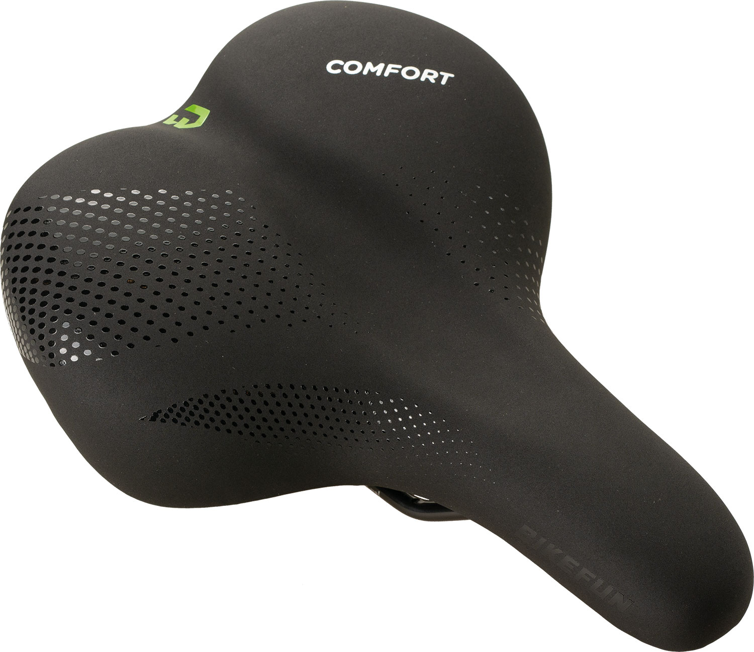 Nyereg BIKEFUN GENEVE comfort trekking női fekete Memory Foam