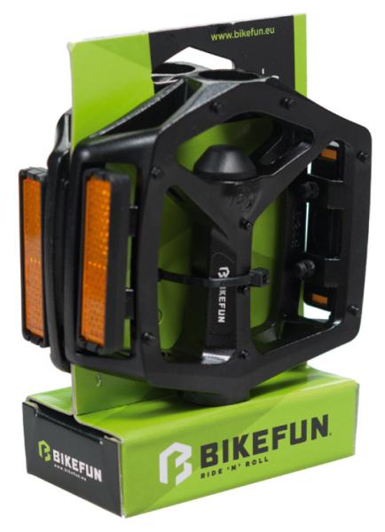 Pedál BIKEFUN JUMP alu fekete - B249DU-BLK — 2