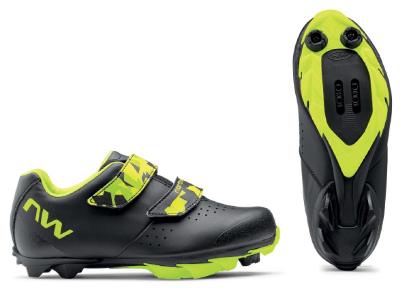 Cipő NORTHWAVE MTB ORIGIN JUNIOR 32 fekete/fluo sárga