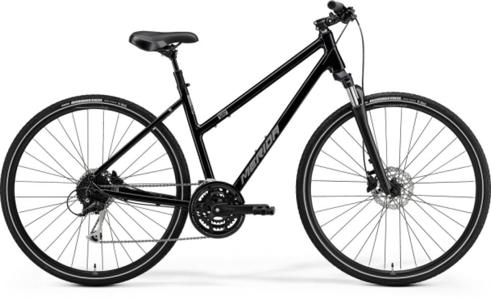 MERIDA 2022 CROSSWAY 100 NŐI S(L) FÉNYES FEKETE (MATT EZÜST)