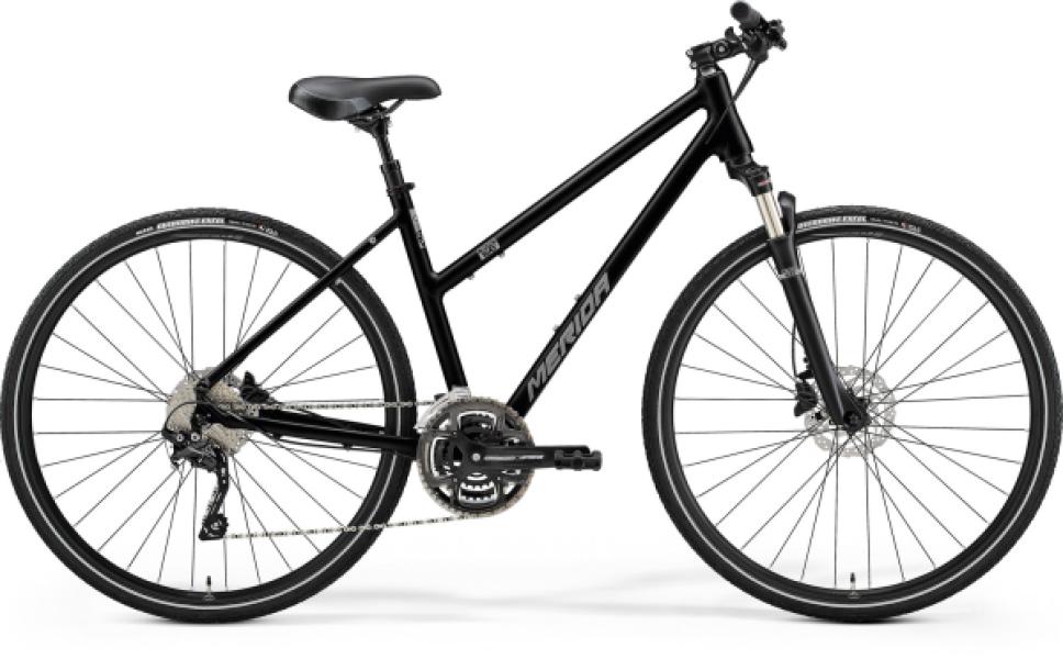 MERIDA 2022 CROSSWAY 300 NŐI S(L) FÉNYES FEKETE (MATT EZÜST)