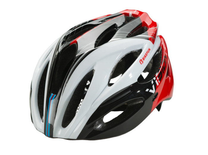 FEJVÉDŐ BIKEFUN VISION PIROS-FEKETE-FEHÉR M MÉRET