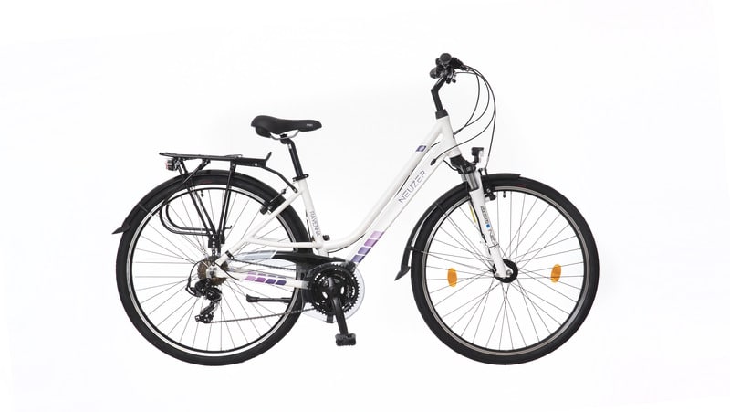KERÉKPÁR NEUZER RAVENNA 100 NŐI TREKING FEHÉR-LILA MATT 17"