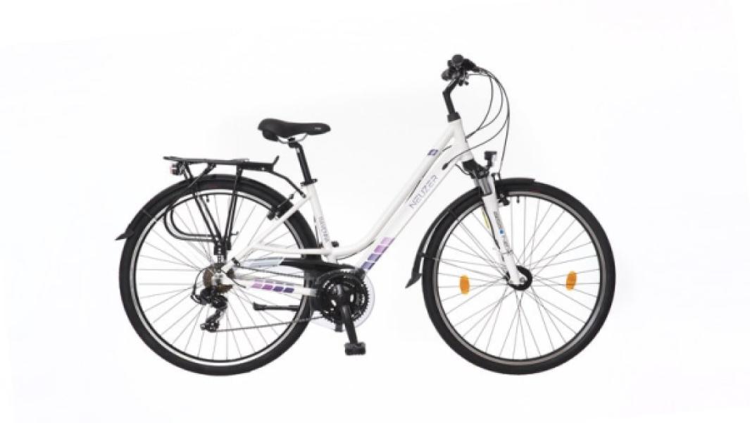 KERÉKPÁR NEUZER RAVENNA 100 NŐI TREKING FEHÉR-LILA MATT 17"