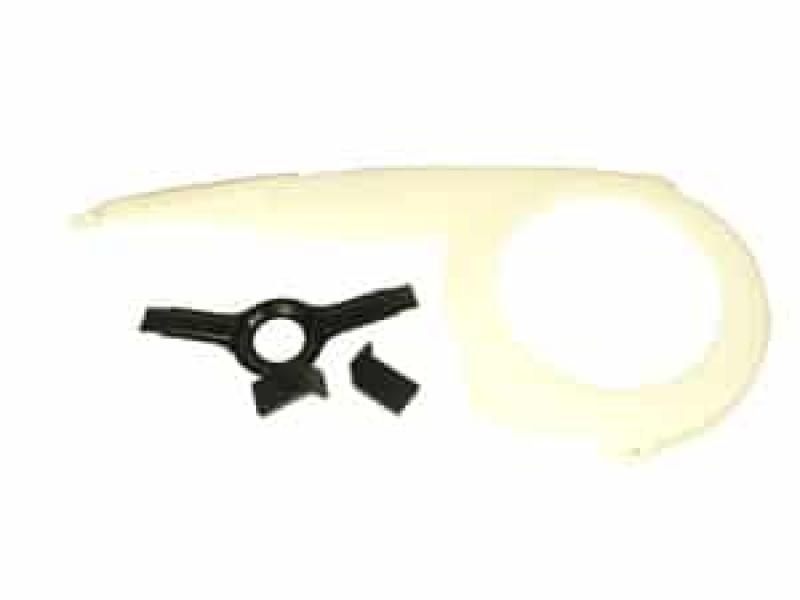 LÁNCVÉDŐ 26/28 MÜANYAG  FEHÉR 48-50T HAJTÓMŰHÖZ KIVÁGOTT ROTO 120MM
