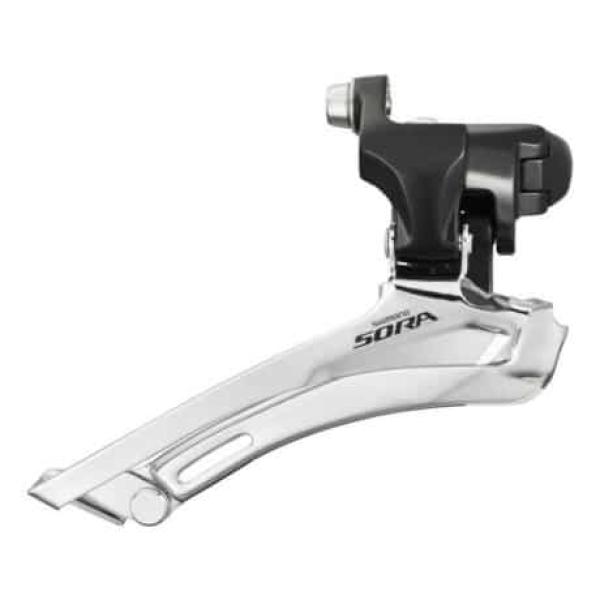 VÁLTÓ ELSŐ SHIMANO SORA FD-R3000 ORSZÁGÚTI  FELSŐ BILINCSES, 2X9 SEBESSÉGES