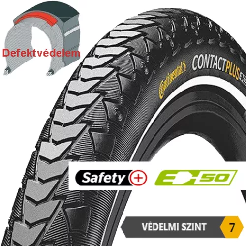 KÜLSŐ GUMI CONTINENTAL CONTACT PLUS   SL  37-622,700x35c  REFLEKTOROS