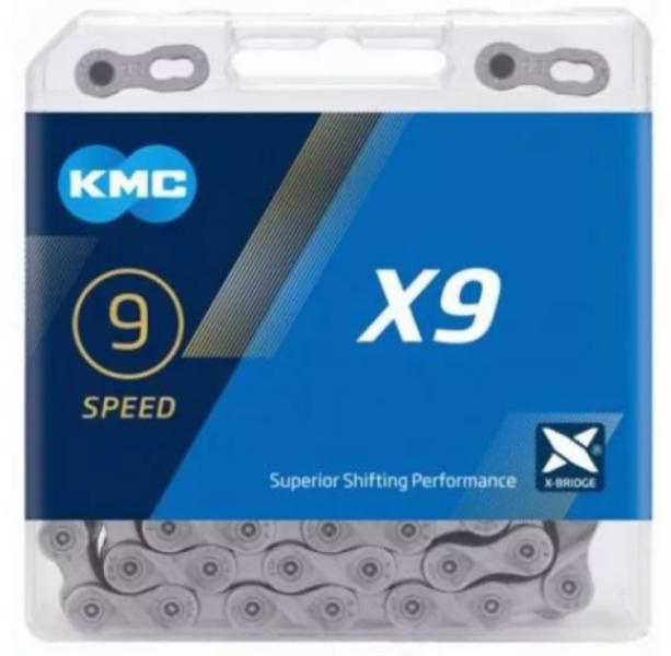 Lánc KMC X9 ezüst 1/2x1/128 116L