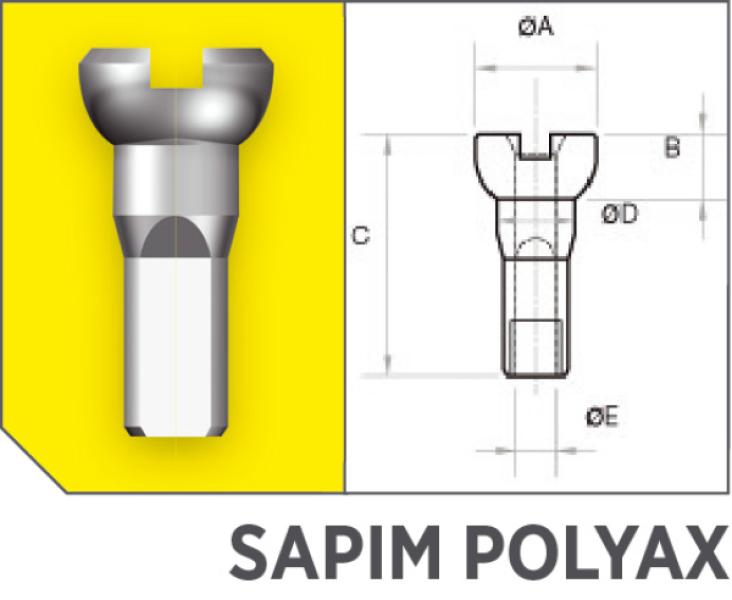 Küllőanya SAPIM POLYAX Alu 14G 14 mm fekete