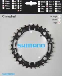 LÁNCKERÉK SHIMANO DEORE FC-M590,552,391 9-es rendszerhez 32 FOGSZÁM FEKETE