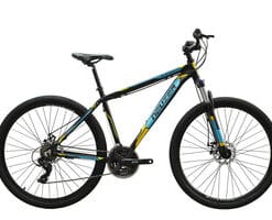 KERÉKPÁR NEUZER JUMBO HOBBY DISC  29" MTB 17" VÁZMÉRETTEL  FEKETE/TÜRKIZ-SÁRGA