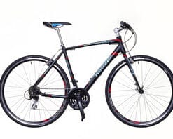 KERÉKPÁR NEUZER Courier fekete/türkiz-piros FITNESS