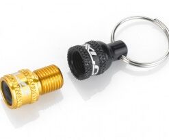 Szelepadapter kulcskarikával AV-rol DV/SV-re fek./arany PU-X07