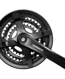 HAJTÓMŰ SHIMANO FC-TY501  LÁNCVÉDŐVEL  48-38-28 FOGSZÁM FEKETE 175MM NÉGYZETKÚPOS DOBOZOS  HG 6-7-8 SEBESSÉGES