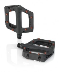 Pedál platform fekete/piros, ipari csapágyas, CroMo tengely PD-M23