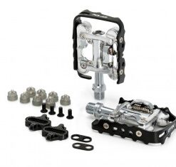 Pedál egyoldalas SPD fekete-ezüst 108x65mm PD-S02