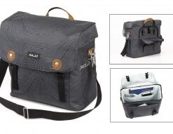 Táska, csomagtartó -,válltáska, víztaszító, antracit, esovédelem, 32x36x14cm, 16l BA-S87