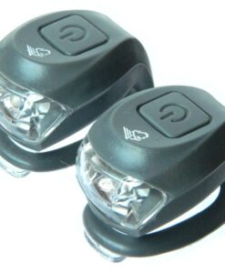 LÁMPA Villogó  Szilikon VELOTECH 2LED SZÜRKE szett