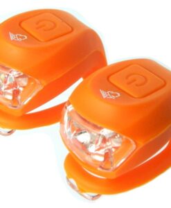 LÁMPA Villogó szilikon VELOTECH 2LED NARANCS Szett