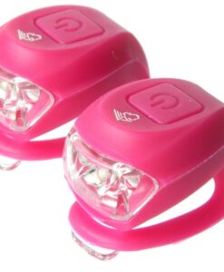 LÁMPA Villogó Szilikon VELOTECH 2 LED MAGENTA szett