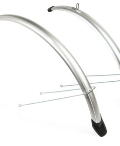 Sárvédő SZETT  VELOTECH 26"/58 mm ezüst U alu-plastik