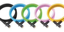 Lakat Onguard Neon spirál kábel kulcsos150cmx8mm(5db:fekete,kék, zöld, narancs, pink)
