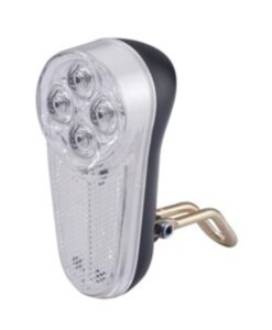 LÁMPA ELSŐ ELEMES 4 LED FEHÉR/FEKETE REFLEKTOROS