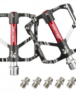 PEDÁL OEM FEKETE-PIROS ALUMÍNIUM