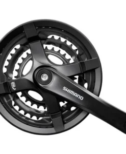 HAJTÓMŰ Shimano Tourney FC-TY501 négyszögtengelyes MTB hajtómű 24-34-42T, 170 mm, alumínium, LV, fekete
